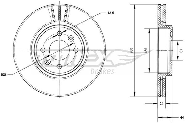 TOMEX Brakes TX 70-22...